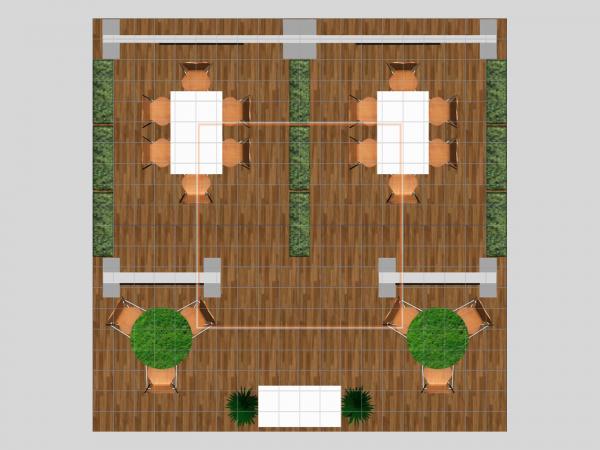 RE-9161 Island Rental Trade Show Exhibit -- Plan View