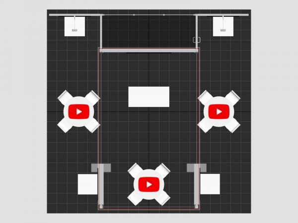 RE-9165 Island Rental Trade Show Exhibit -- Plan View