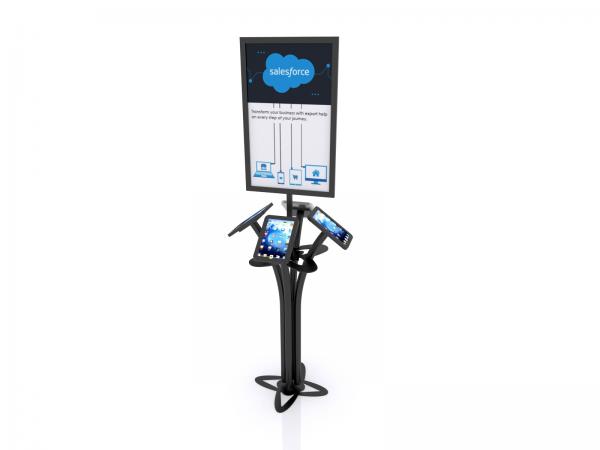 MOD-1347 Portable iPad Kiosk -- Black -- Aluminum Base